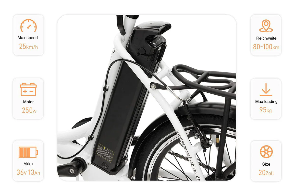 Vecocraft E-Klapprad EPAX,20''City E bike - Image 6